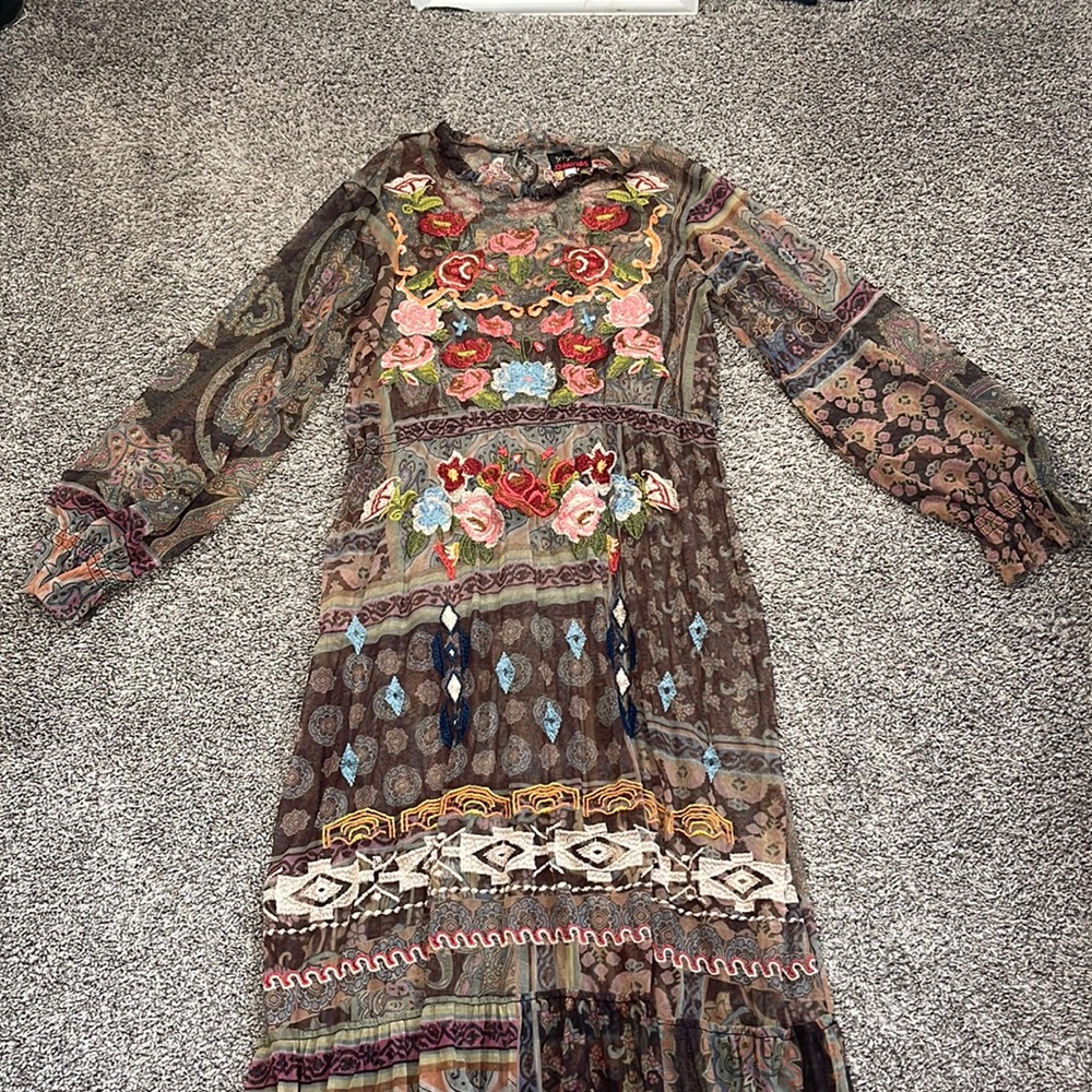 Johnny Was embroidered floral dress!